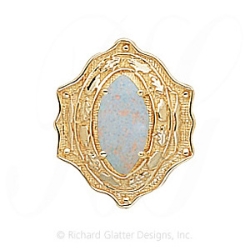 GS391 OP - 14 Karat Gold Opal Slide 